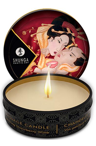 Shunga Erotic Art Massage Candle Sparkling Strawberry 30ml Massageljus