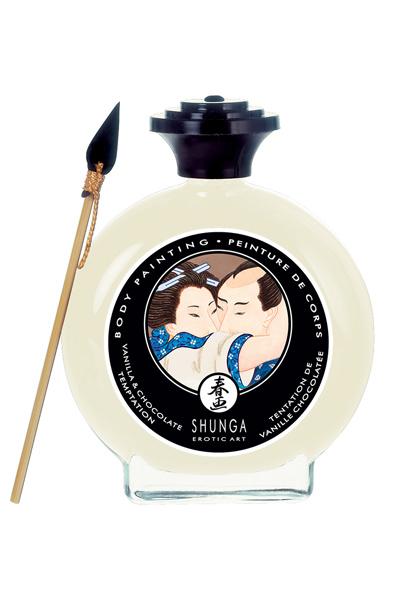 Shunga Erotic Art Bodypaint White Chocolate Vanilla 100ml Kroppsfärg