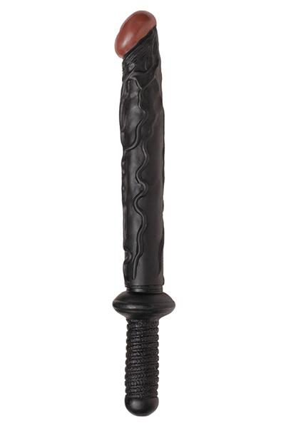 Dream Toys Bigstuff Dong With Handle Black 33cm Dildo med handtag