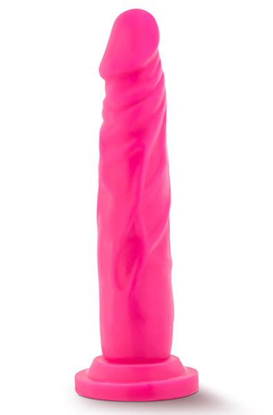 Neo Dual Density Cock Neon Pink 19cm Dildo
