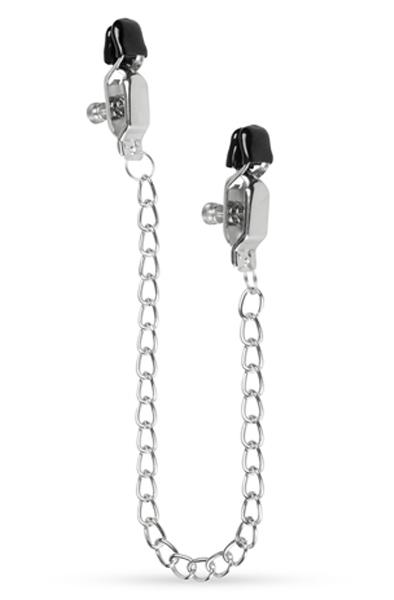 Easytoys Big Nipple Clamps With Chain 45 cm Bröstklämmor med kedja