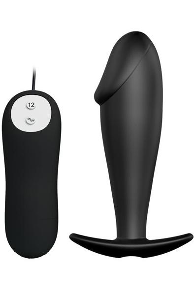 Pretty Love Anal Plug Black with Remote Control Analplugg med vibrator