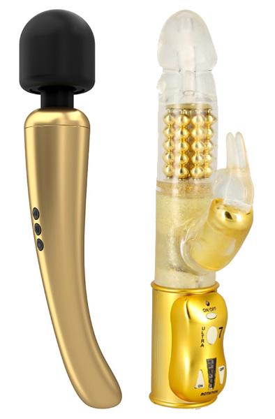 Marc Dorcel Wand Gold + Orgasmic Rabbit Gold Paketerbjudande