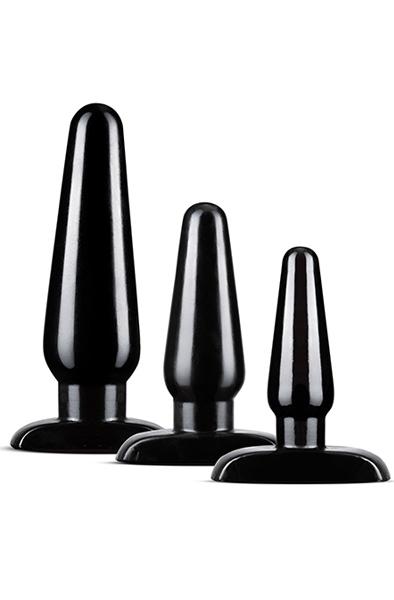 Anal Adventures Basic Plug Kit Black Analpluggar paket