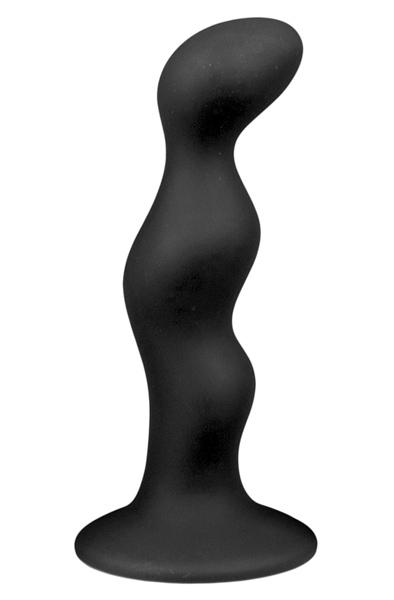 Easytoys Ribbed Black Silicone Dildo Analplugg
