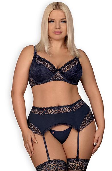 Obsessive Drimera 3 pcs Set Blue XXL Sexiga underkläder