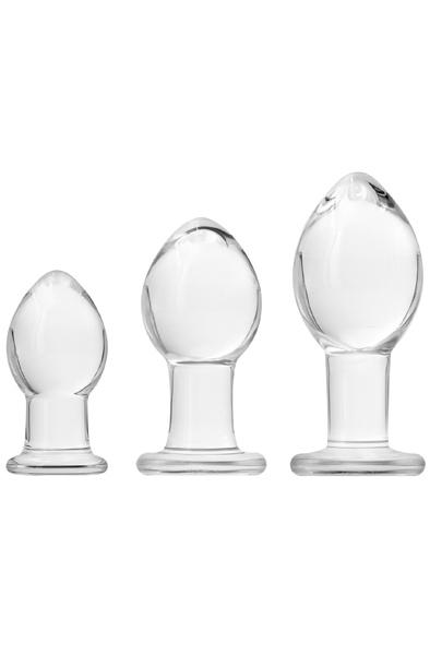NS Novelties Crystal Trainer Kit Analplugg i glas