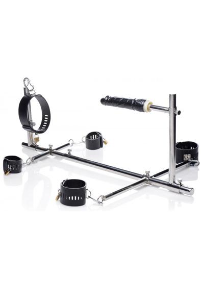 Master Series Imprisoned Metal Stockade With Dildo Positionshållare