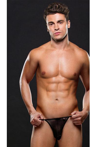 Envy Menswear Mesh Thong Black L/XL Stringkalsong
