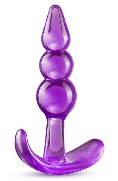 B Yours Triple Bead Anal Plug Purple Mini analplugg