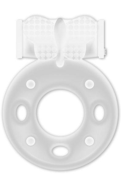 Casual Love Vibrating Cock Ring Transparent Penisring med vibrator