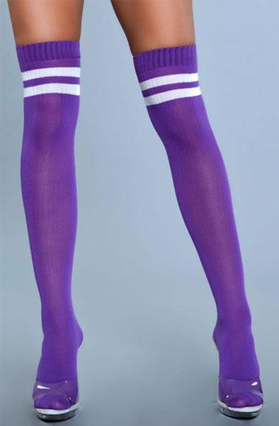 BeWicked Going Pro Thigh High Stockings Purpe One Size Lila Knästrumpor