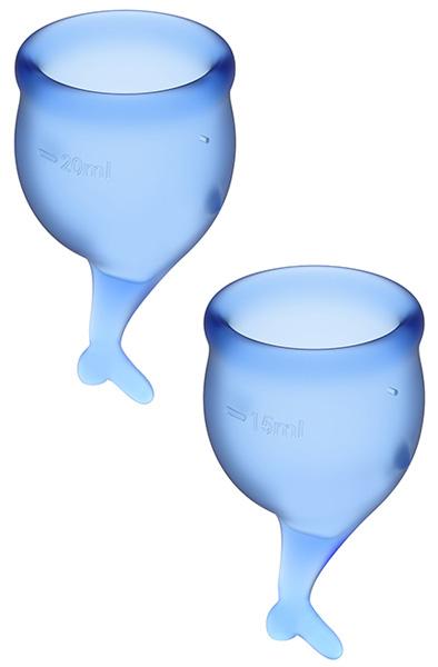 Satisfyer Feel Secure Menstrual Cup Blue Menskoppar