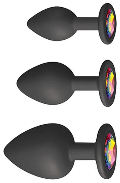 Glams Spades Trainer Kit Black Analpluggar paket