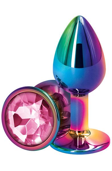 Multicolor Pink Small Analplugg metall