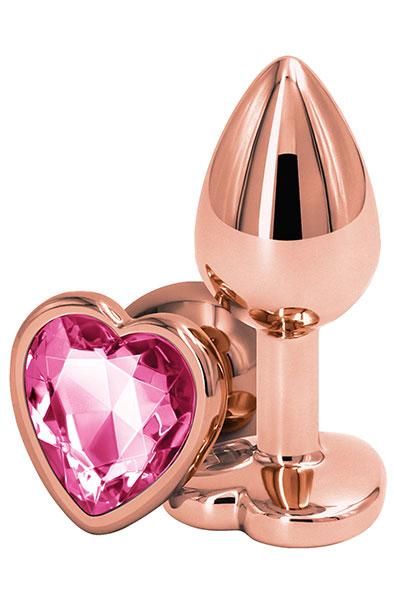 Rose Gold Pink Heart Small Analplugg metall