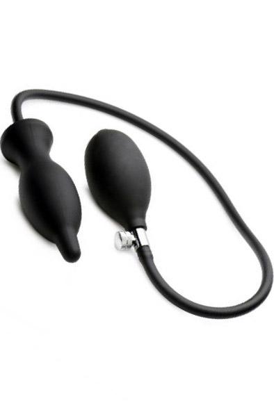 Master Series Dark Inflator Anal Plug Uppblåsbar analplugg