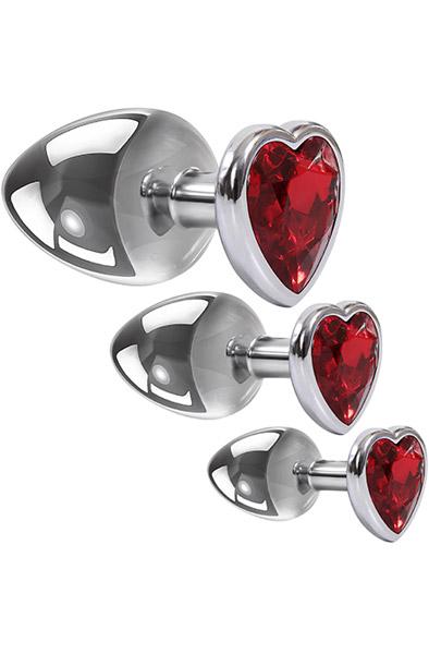 A And E Three Hearts Gem Anal Plug Set Analpluggar paket
