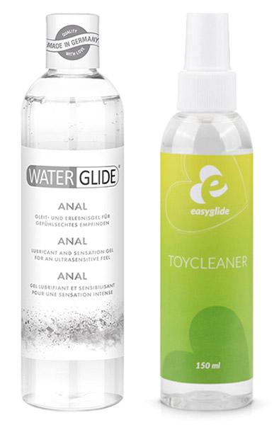 Waterglide Anal 300ml + Toy Cleaner 150ml Paketerbjudande
