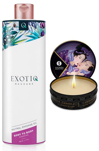Massage Oil + Massage Candle Paketerbjudande