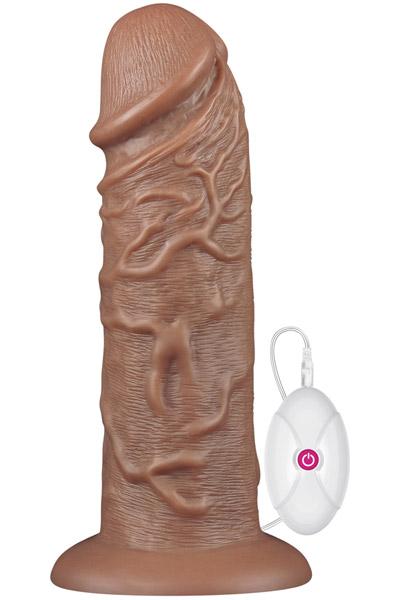 Realistic Chubby Vibrating Dildo 26,5cm Dildo med vibrator