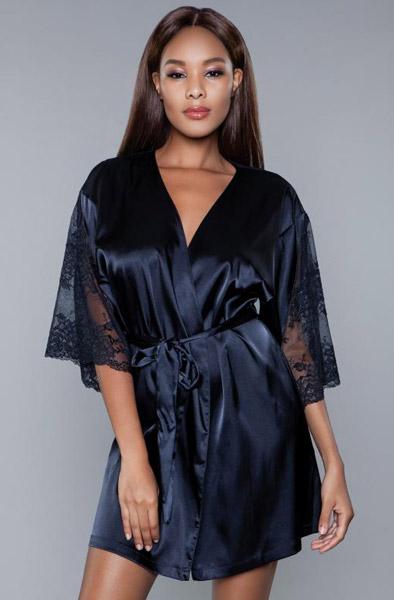 BeWicked Grace Satin Kimono S Sexig morgonrock