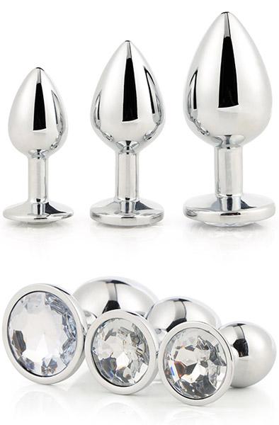 Gleaming Love Silver Plug Set Analpluggar paket