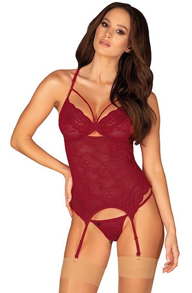 Obsessive Ivetta Corset & Thong L/XL Sexiga underkläder