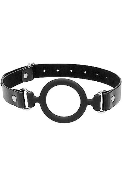 Silicone Ring Gag With Leather Straps Gag