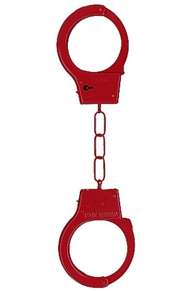 Shots Metal Handcuffs Red Handklovar