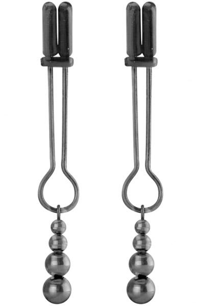 Shots Teasing Nipple Clamp Black Bröstvårtsklämmor