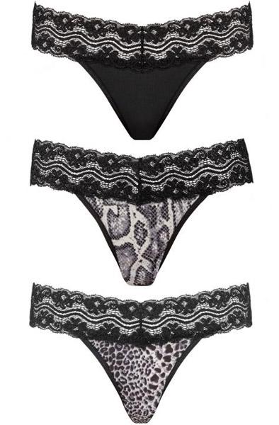 Underneath Jane Thong Set of 3 L/XL Trosor