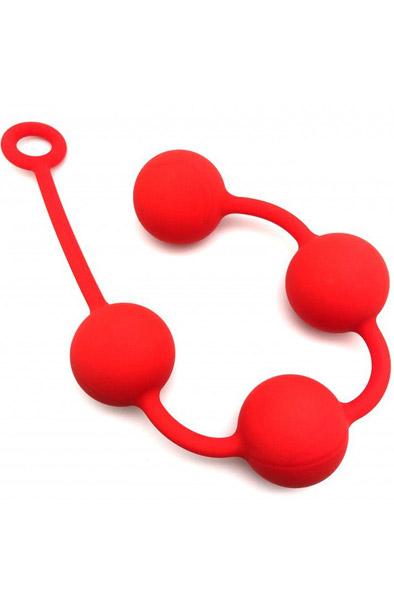 The Red Anal Balls 4 x 50 mm Grövre analkulor