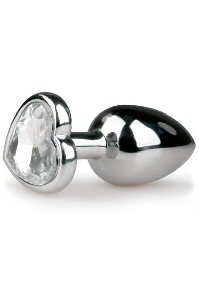 Easytoys Metal Butt Plug With Heart Crystal Lyxig analplugg