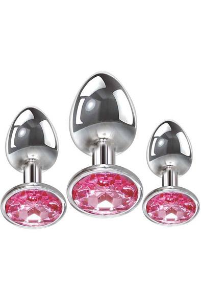 A & E Adams Pink Gem Anal Plug Set Analpluggar paket