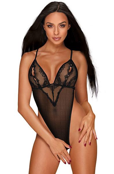 Obsessive Millagro Crotchless Teddy Black L/XL Teddy
