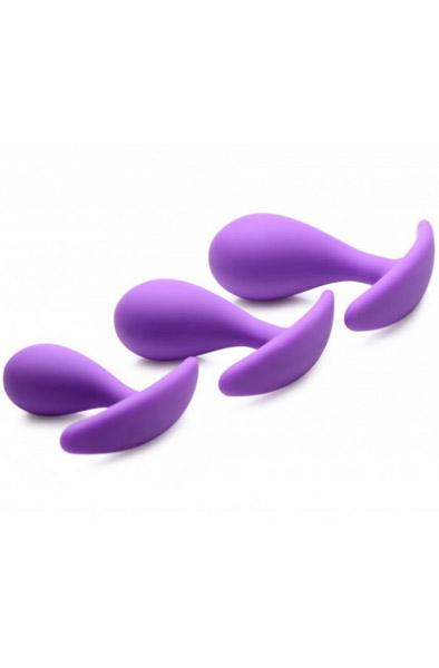 Frisky Booty Poppers Anal Plug Set 3-pcs Purple Analpluggar paket