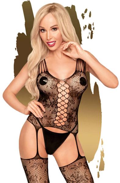 Penthouse Love Bud Black S-L Bodystocking