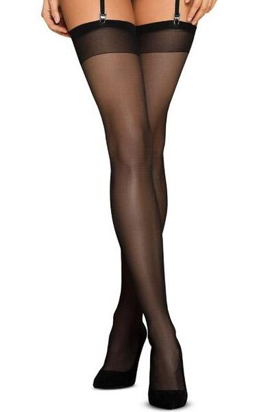 Obsessive S813 Stockings Black S/M Stay-ups