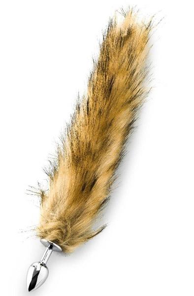 Deluxe Fluffy Fox Plug Brown 45cm Analplugg med svans