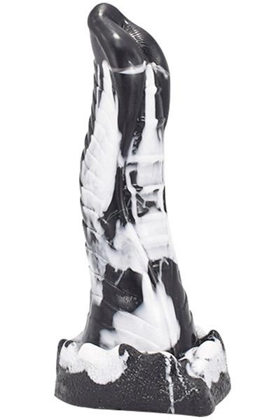 Lizard Dildo Black-White 23 cm Dragon dildo