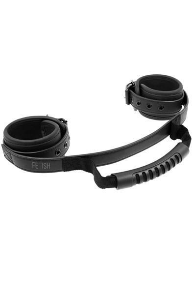Fetish Submisive Cuffs With Puller Handbojor