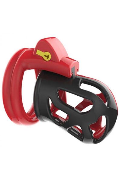 Joker Chastity Cage Red-Black Kyskhetsbur