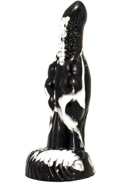 Freki Dildo Black-White 25 cm Dragon dildo