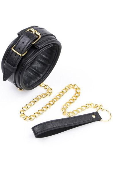 Premium Comfort Gold Collar Halsband & koppel