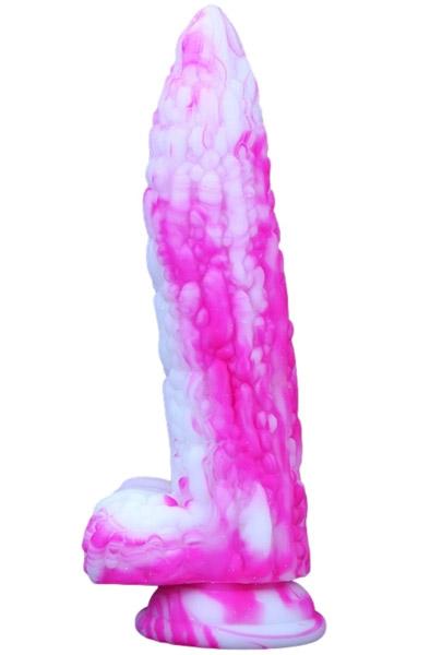 Dildo Kukur Pink-White 20 cm Dragon dildo