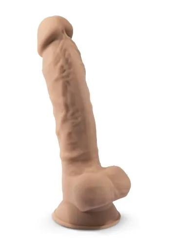 Dual Density Dildo med pung 18 cm