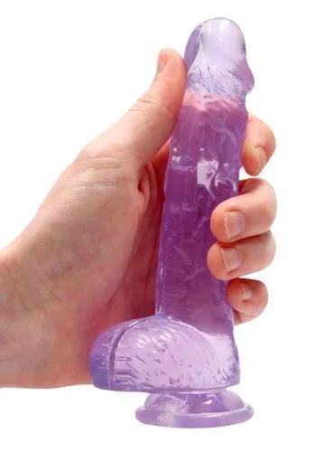Crystal Clear dildo 15 cm, Purple