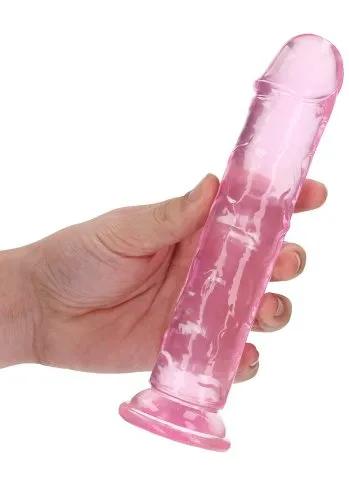 Crystal Clear dildo 18 cm, Pink
