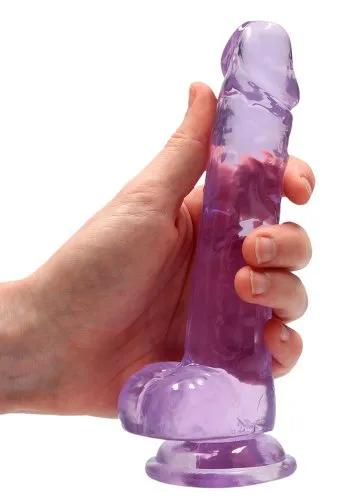 Crystal Clear dildo 17 cm, Purple